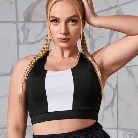 Shein sports bra medium coverage 1X new with bag - Picture 1 of 5